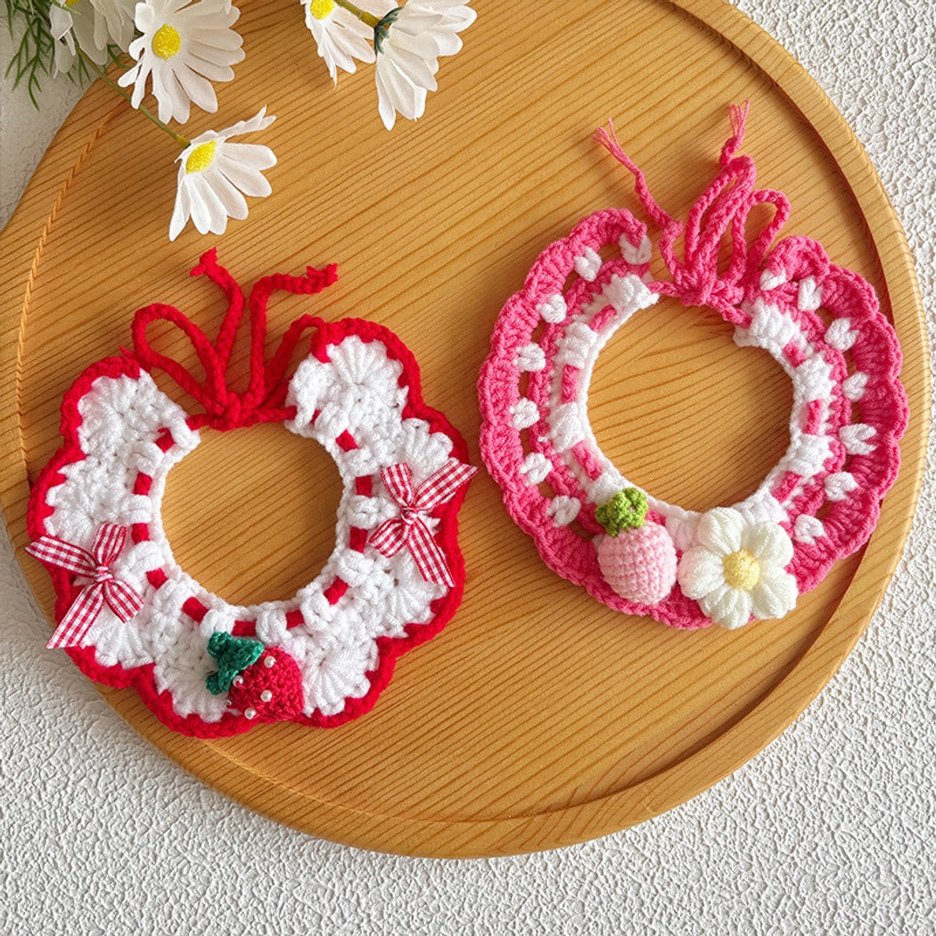 Mokka - Decorative Knit Look Pet Collar