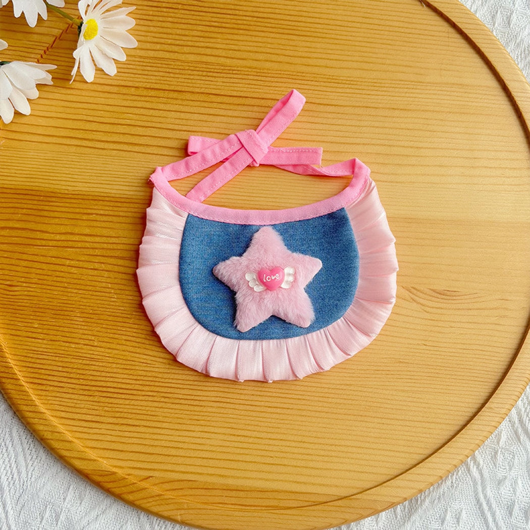 Mokka - Denim Style Star Decorative Pet Bib
