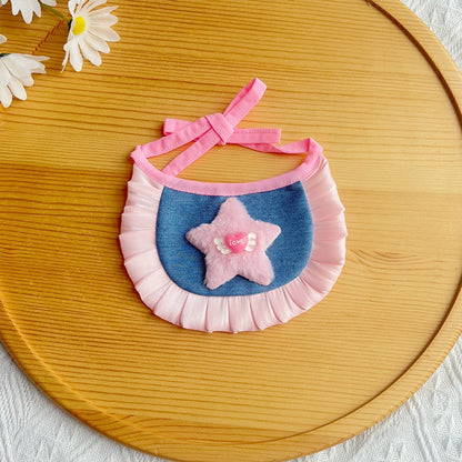 Mokka - Denim Style Star Decorative Pet Bib