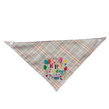 Mokka - Birthday Plaid Bandana Pet Neckwear