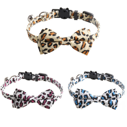 Mokka - Leopard Print Bowtie Pet Collar