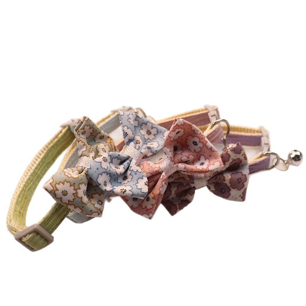 Mokka - Elegant Floral Bow Detail Cat Collar