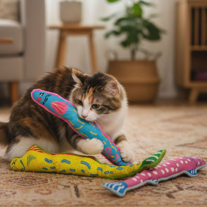 Moo - Plush Fish Cat Toy