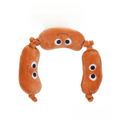 Petkin - Plush Food Dog Toys – Funny & Squeaky Snack Shapes