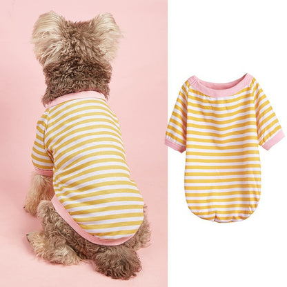 Ozzie - Casual Short Sleeve Striped Pet Dog T-Shirt