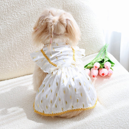 Ozzie - Bow Trim Pet Dress for Cats and Dogs Dress