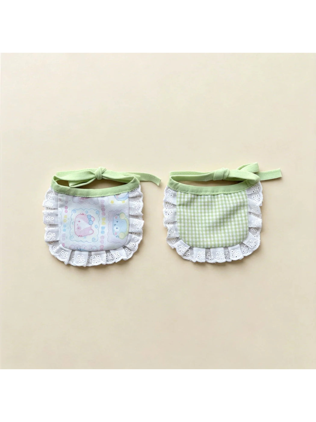Mokka - Patterned Eyelet-Lace Ruffle Cat Neckwear