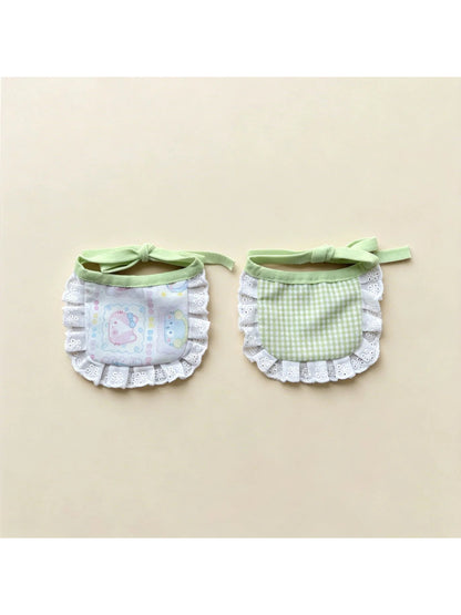 Mokka - Patterned Eyelet-Lace Ruffle Cat Neckwear