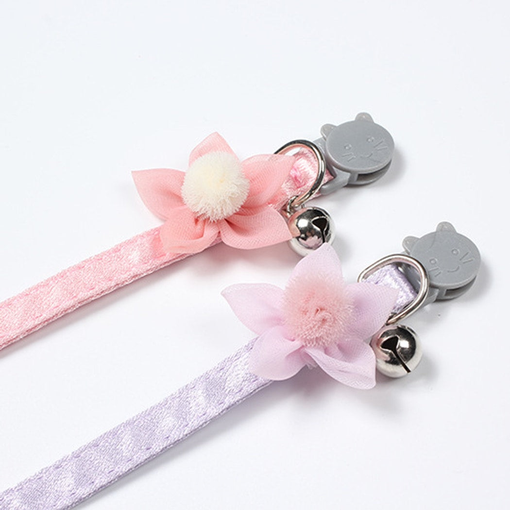 Mokka - Princess Style Flower Cat Collar with Bell