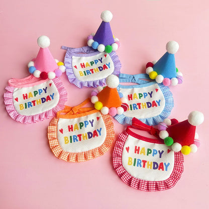 Mokka - Birthday Lettered Pet Party Bib and Hat