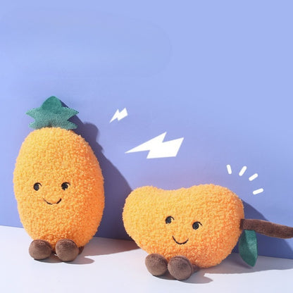 Petkin Plush Flip Vegetable Dog Toy flipped open revealing soft inner fabric