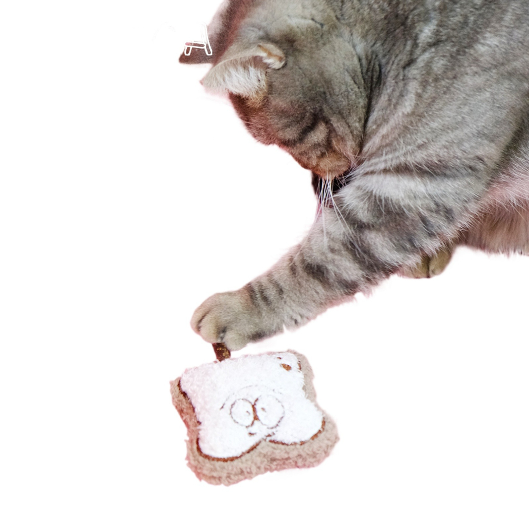 Moo - Snack Shaped Plush Stick Cat Toy