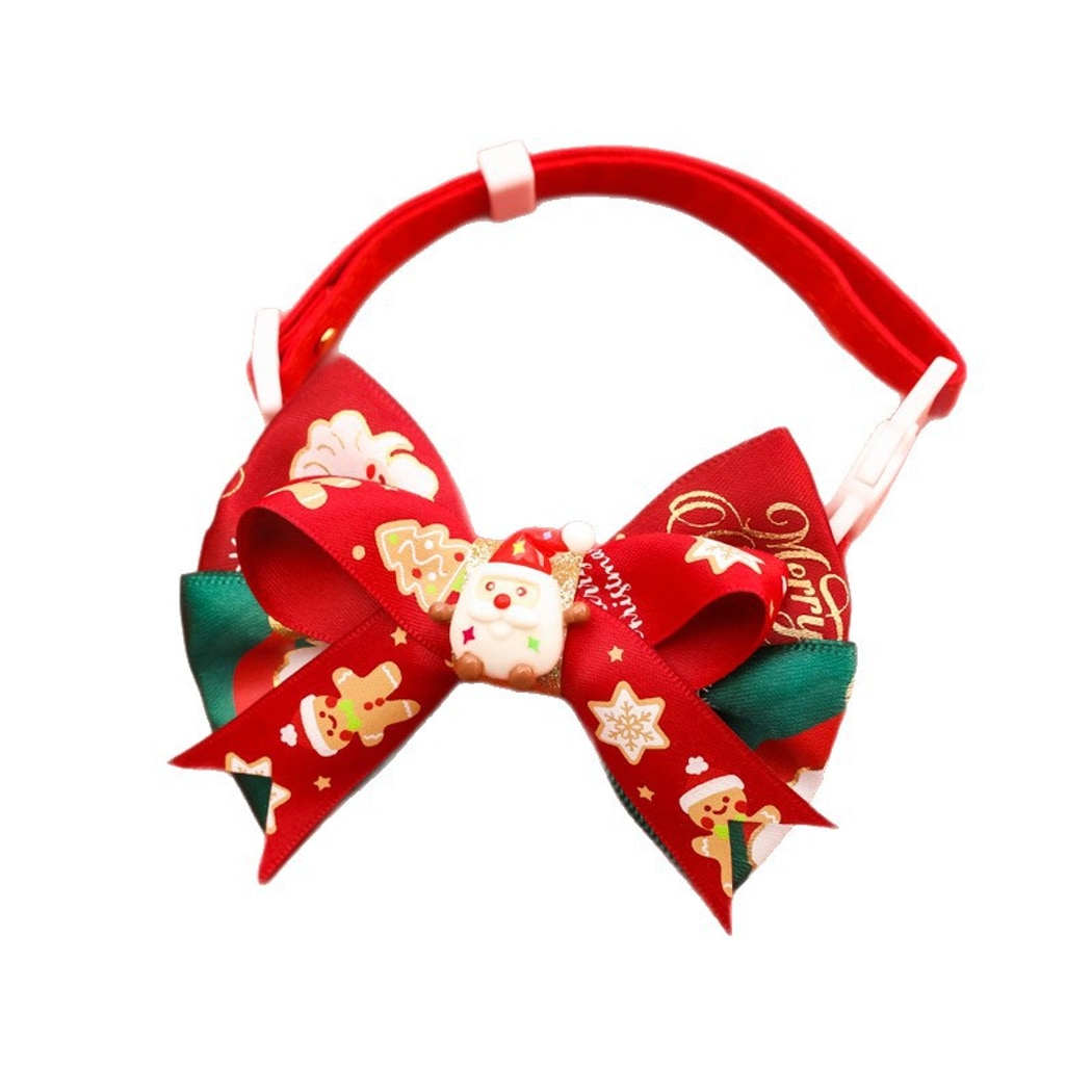 Christmoo - Bow Detail Christmas Cartoon Cat Collar