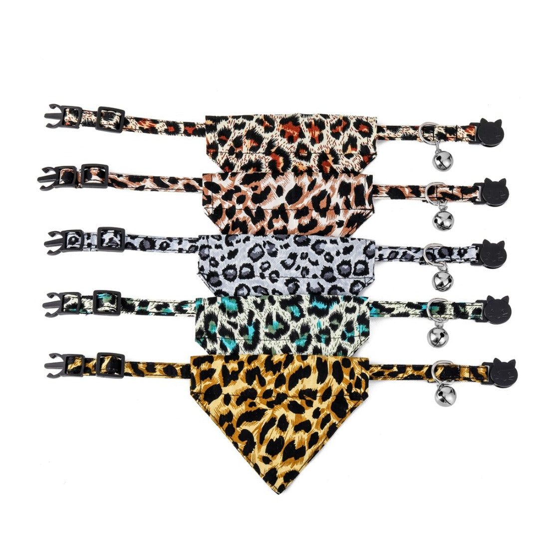 Mokka - Leopard Print Pet Bandana Collar