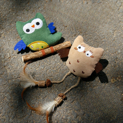 Moo - Corduroy Owl Cat Toys