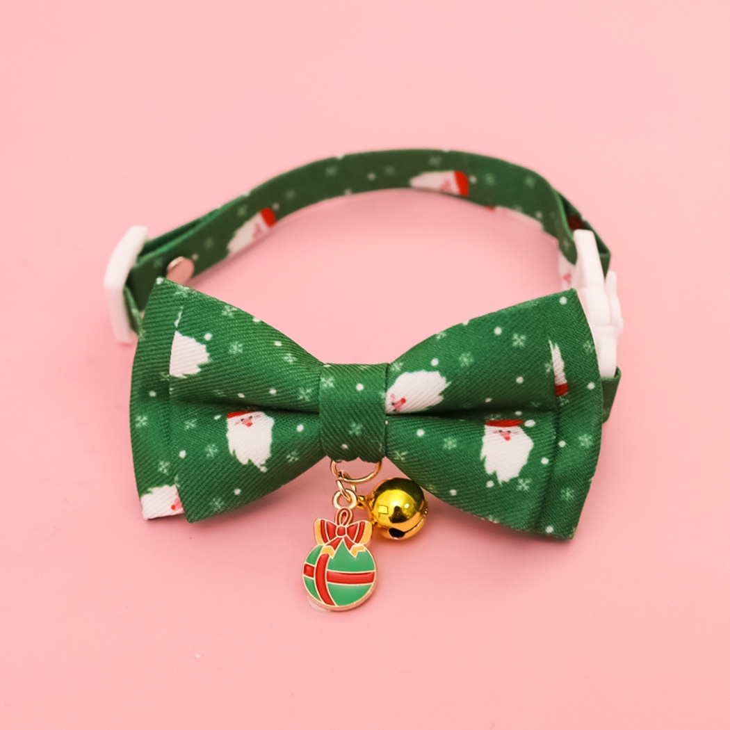 Christmoo - Christmas Bow Bell Adjustable Cat Collar