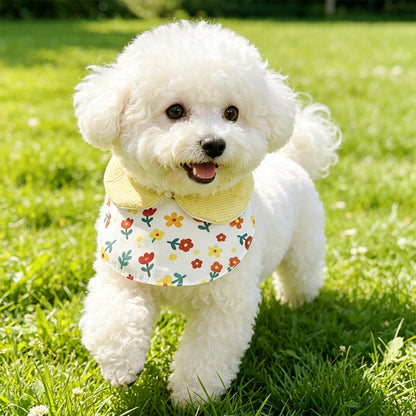Mokka - Soft Floral Print Decorative Pet Bib