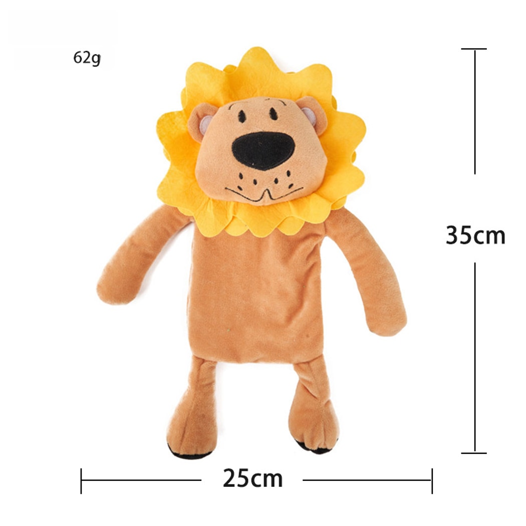 Petkin - Lion and Zebra Plush Squeaky Dog Toy