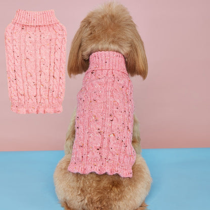 Ozzie - Cable Knit High Neck Dog Sweater Apparel