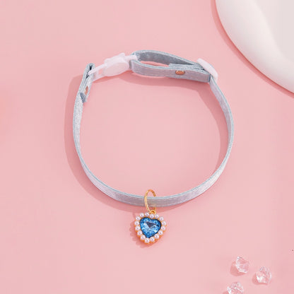 Mokka - Cute Heart Detail Adjustable Cat Collar