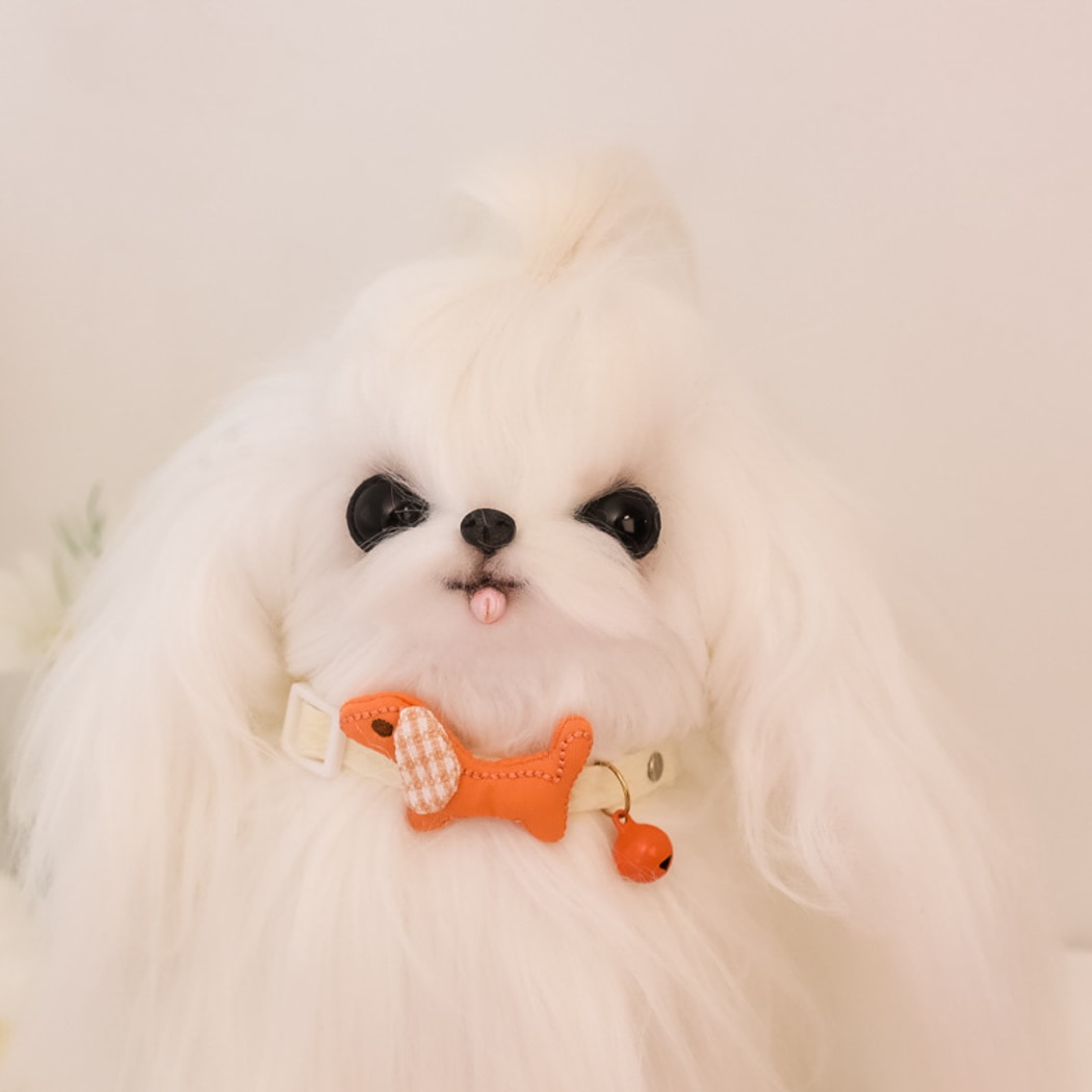 Mokka - Puppy Motif Bell Cat Collar