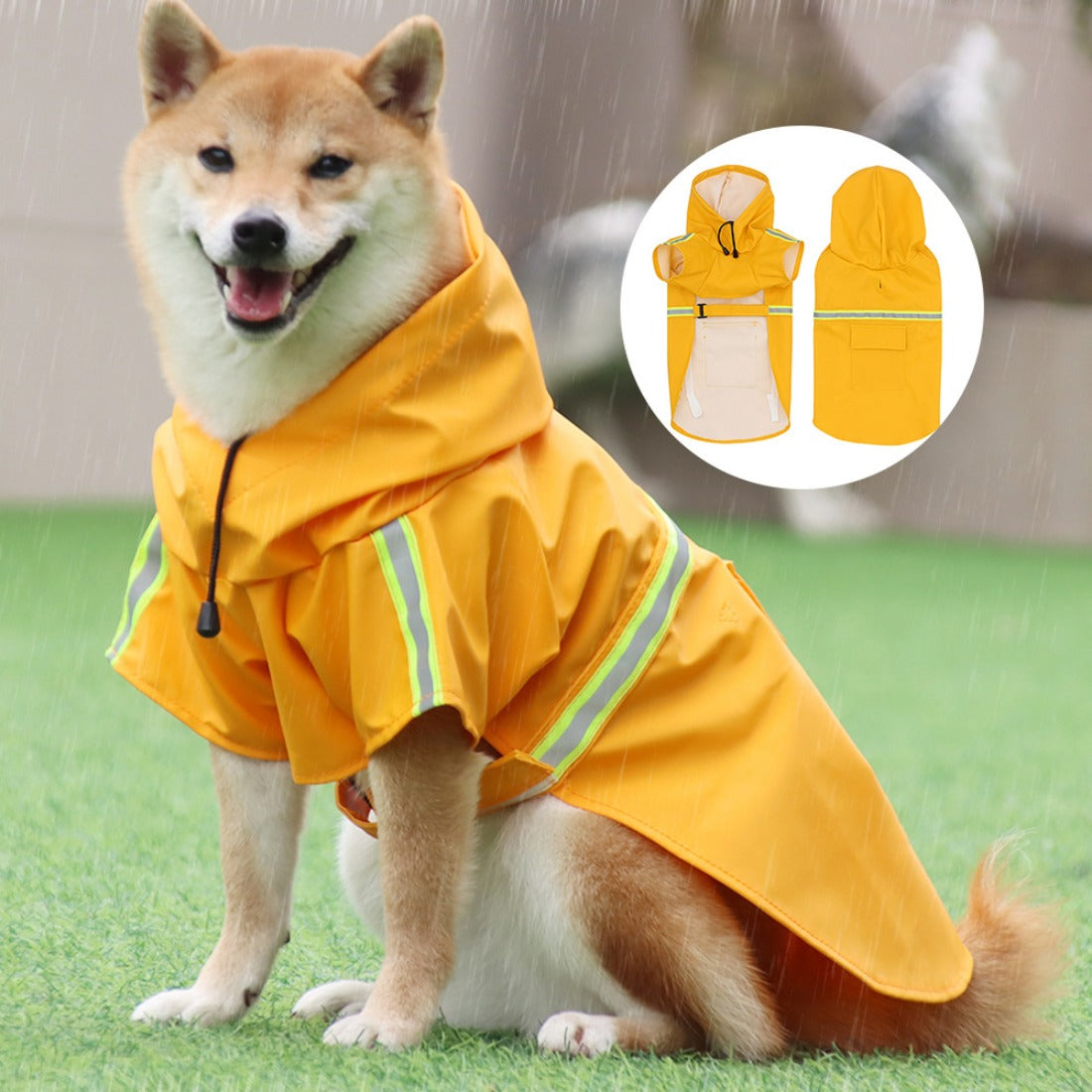 Ozzie - Reflective Colorful Pet Raincoat