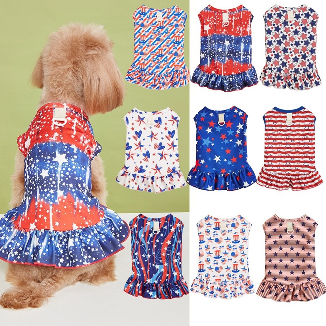 Ozzie - Ruffle Colorful Party Print Pet Dress