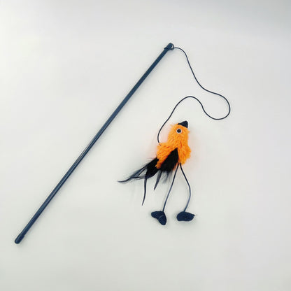 Moo - Feathered Bird Cat Wand – Interactive Teaser Toy for Active Play
