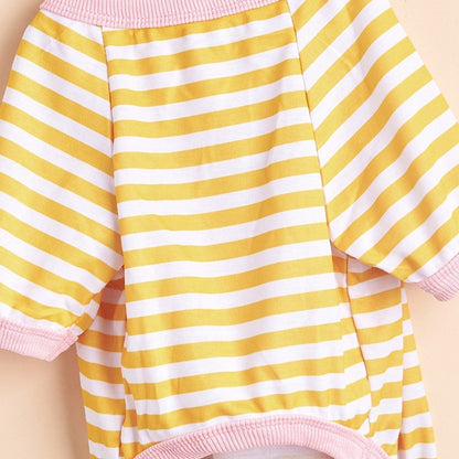 Ozzie - Casual Short Sleeve Striped Pet Dog T-Shirt