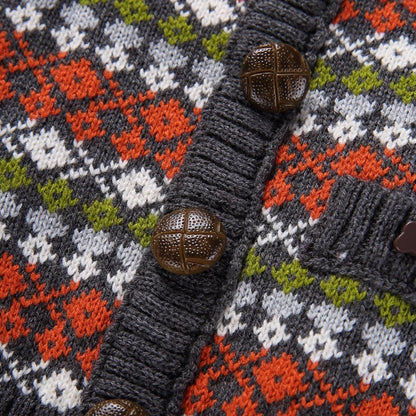 Ozzie - Plaid Knit Look Dog Sweater