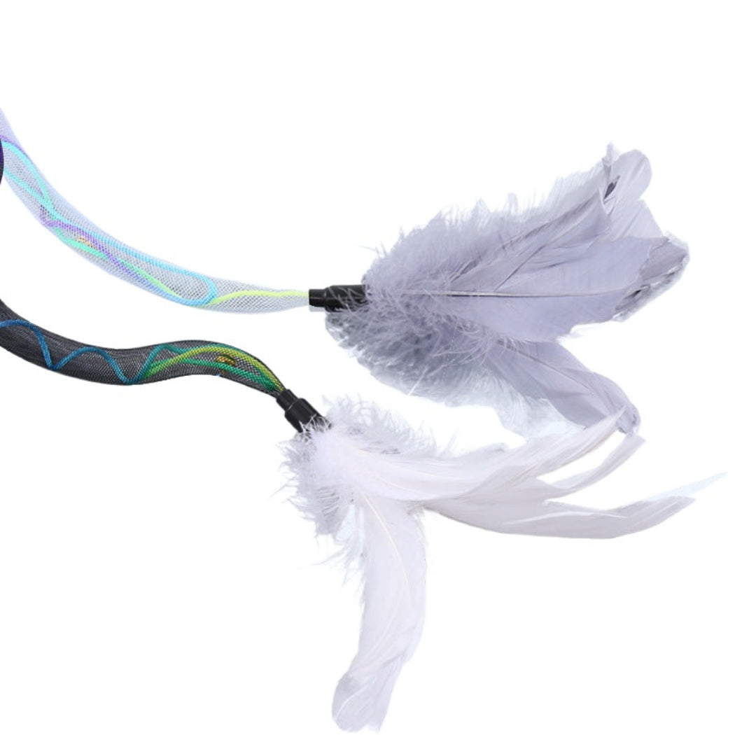 Moo - Feather Bell Wand Cat Toy