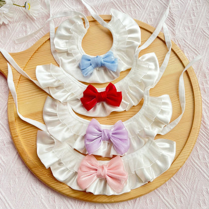 Mokka - Ruffled Bow Princess Style Cat Collar