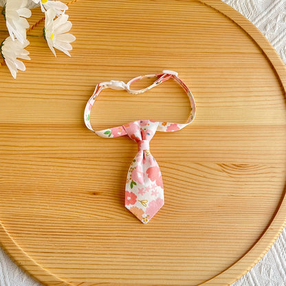 Mokka - Floral Tie Detail Gentry Style Cat Collar