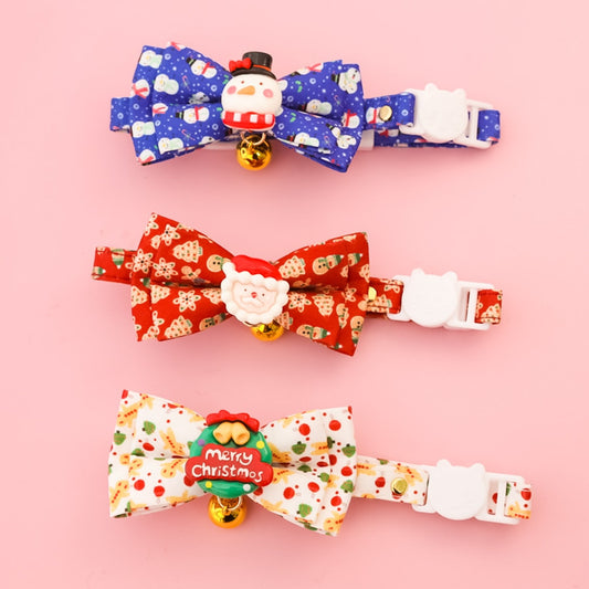 Christmoo - Cartoon Christmas Bow Tie Pet Collar