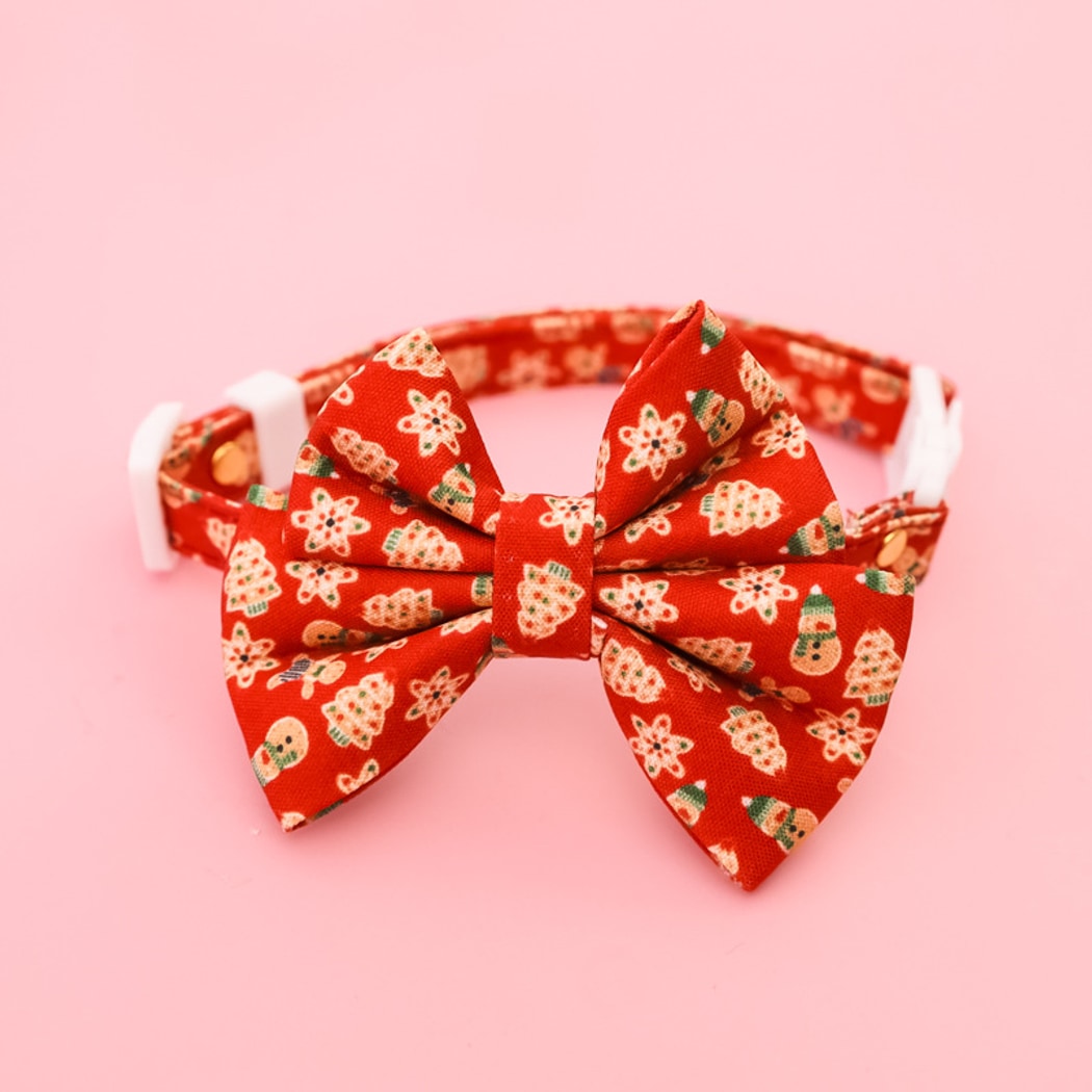 Christmoo - Christmas Cat Collar with Bell Bow Collar