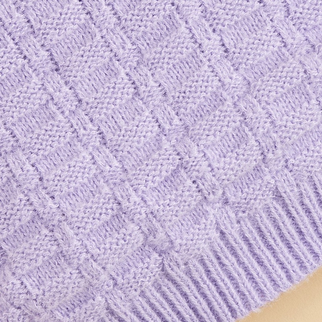 Ozzie - High Neck Solid Color Pet Sweater Top