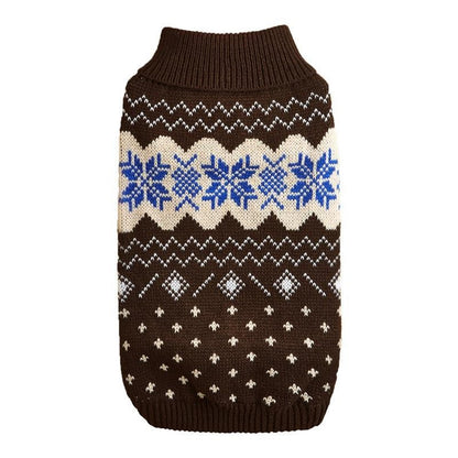 Ozzie - Winter Motif Knit Dog Sweater