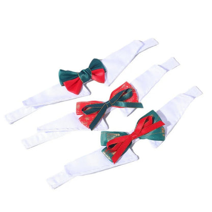 Mokka - Christmas Layered Ribbon Bow Pet Collar