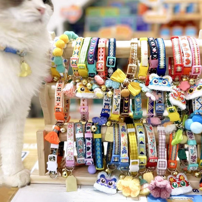 Mokka - Check Bow Breakaway Cat Collar