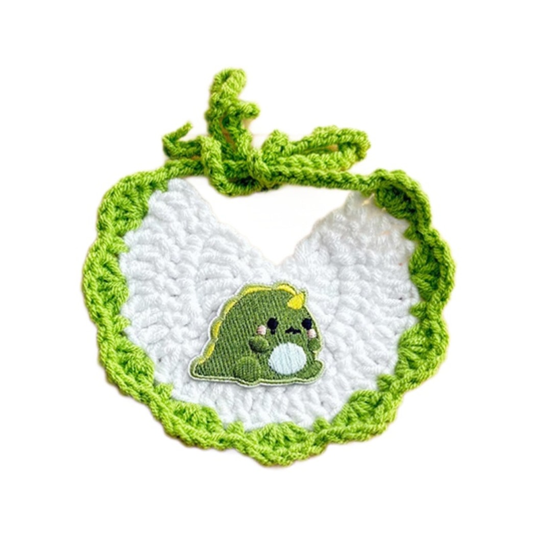 Mokka - Cartoon Animal Crochet Cat Bib