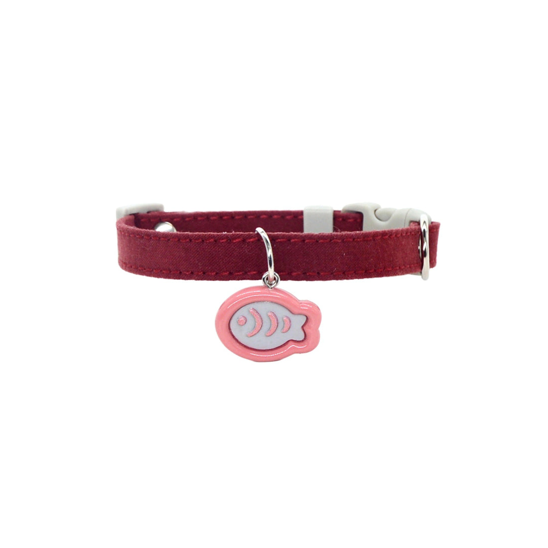Brown Mokka Colour Charm Breakaway Collar worn by a cat