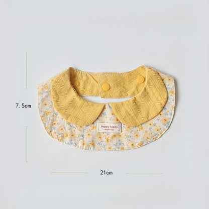 Mokka - Yellow Tones Floral Pattern Pet Bib