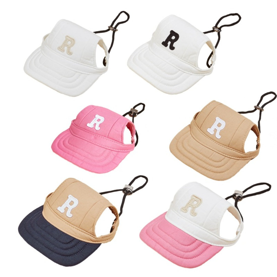 Side view of Ozzie Letter Dog Baseball Cap showing curved brim and embroidered dog design
