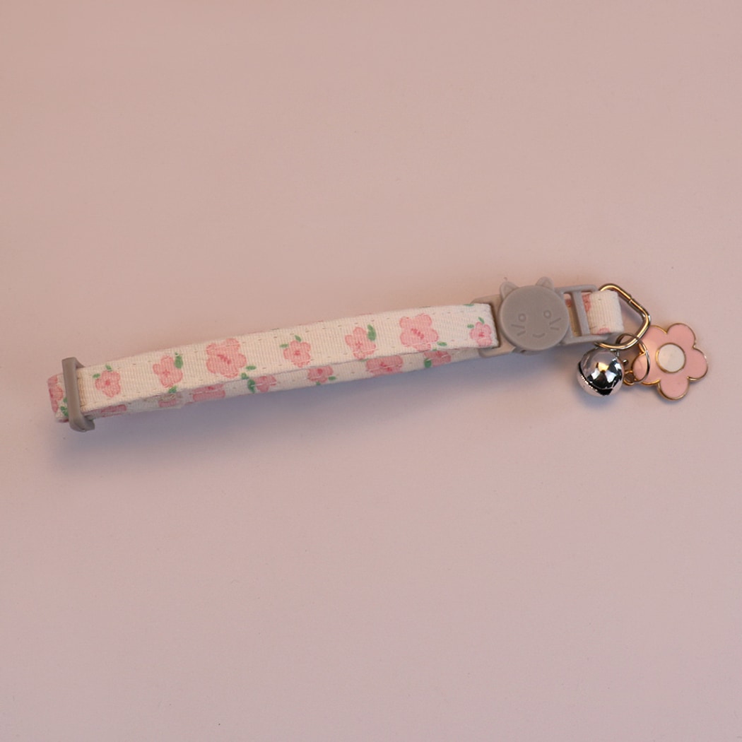 Mokka - Colorful Flower Charm Floral Print Cat Collar
