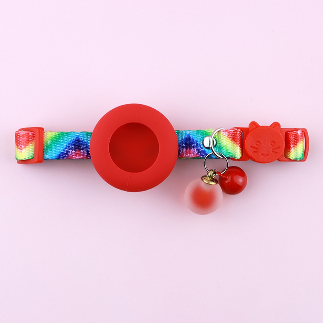 Mokka - Striped AirTag Holder Cat Collar with Bell
