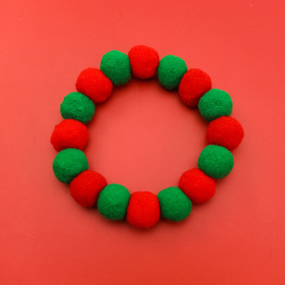 Christmoo - Christmas Bow Pom Pom Cartoon Cat Collar