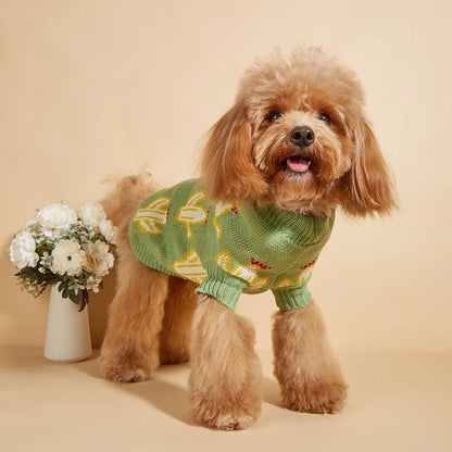Ozzie - Cactus Pattern Knit Dog Sweater for Pets
