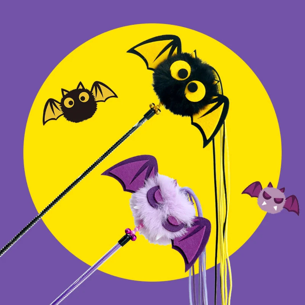 Petkin - Purple Bat Cat Teaser Wand