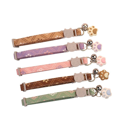 Mokka - Cute Colorful Cartoon Paw Charm Cat Collar