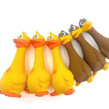 Petkin – Squeaky Duck & Chicken Dog Toys